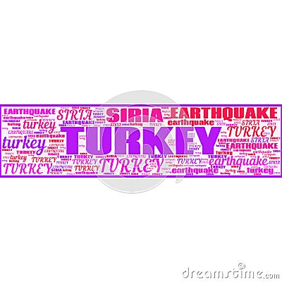Turkey Earthquake News Updates Illustration Header Stock Photo