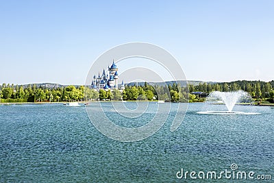 Turkey / Eskisehir Sazova Park, Dream Castle Hayal Satosu Stock Photo