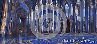 Turkey, The famous Blue Cathedral Basilica, decorated with exquisite mosaics Stock Photo