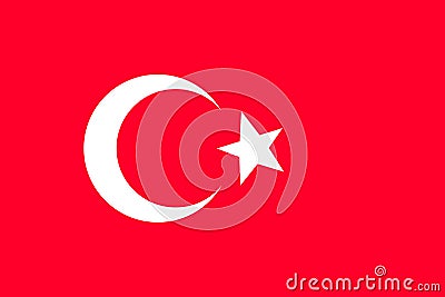 Turkey flag. Vector Illustration