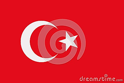 Turkey flag vector Vector Illustration