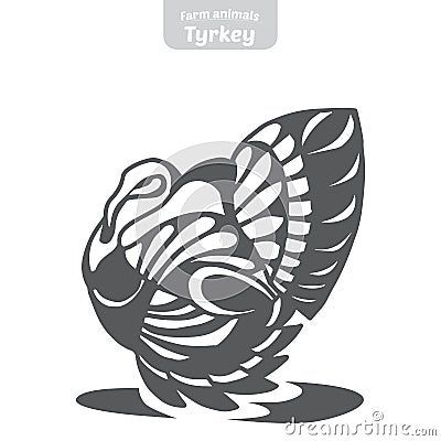 Turkey hand-drawn vector illustration. Vector Illustration