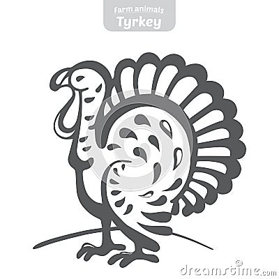 Turkey hand-drawn vector illustration. Vector Illustration