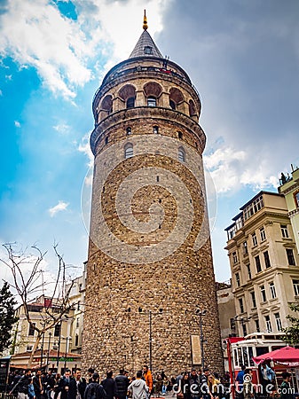 Istanbul. Galata Tower. Istanbul historical monuments and culture Editorial Stock Photo