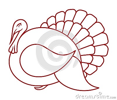 Turkey icon Cartoon Illustration