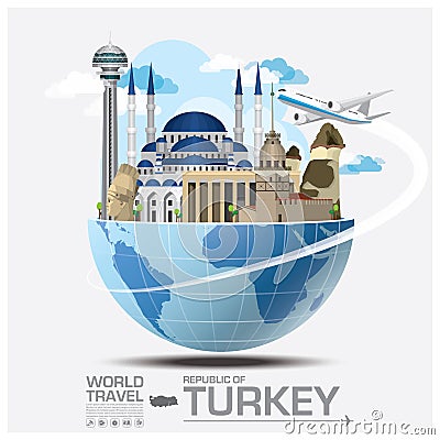 Turkey Landmark Global Travel And Journey Infographic Vector Illustration