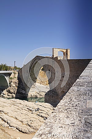 Turkey. The Malabadi Bridge on the Batman Stock Photo