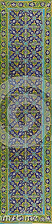 TURKEY - MAY 18, 2014 - Iznik mosaic tiles in the harem in Topkapi Palace in Istanbul, Turkey Stock Photo