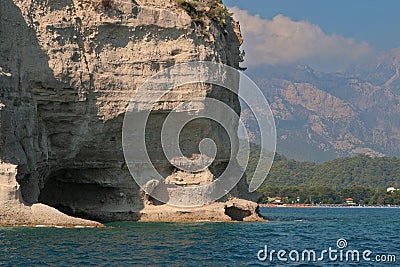 Turkey Mountains Seaside Stock Photo