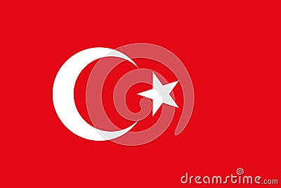 Turkey national flag. Vector illustration. Ankara, Istanbul Vector Illustration