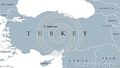 Turkey political map Vector Illustration