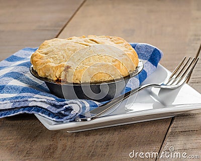 Turkey pot pie fresh from the oven Stock Photo