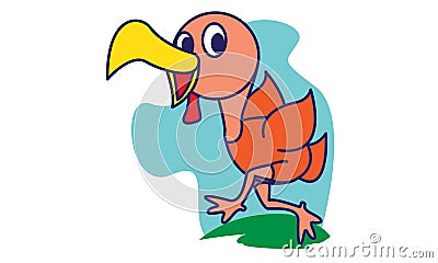 Turkey Run Vector Illustration