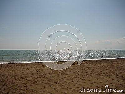Turkey sea Rest countries where the white sand and blue wate Stock Photo