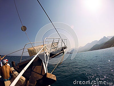 Turkey sea water mountains trip cruise travel Editorial Stock Photo