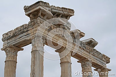 Turkey. Side. Ruins of a temple of Apollo Stock Photo