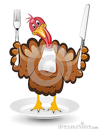 vector turkey for thanksgiving day Vector Illustration