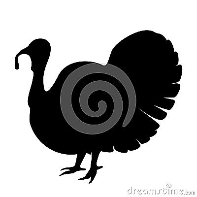 Turkey. Vector black silhouette. Vector Illustration