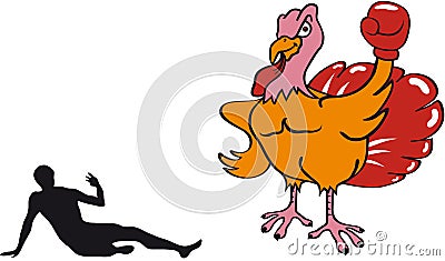 Cartoon character turkey Vector Illustration