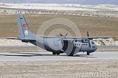 Turkish Air Force CASA CN-235 Editorial Stock Photo