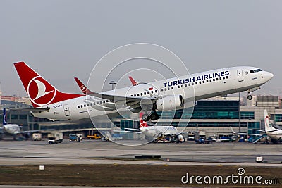 Turkish Airlines Boeing 737-800 Editorial Stock Photo