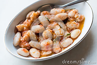 Turkish Appetizer Food Kidney Bean / Barbunya Pilaki. Stock Photo