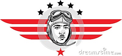 Aviation hero concepts symbol design Vector Illustration