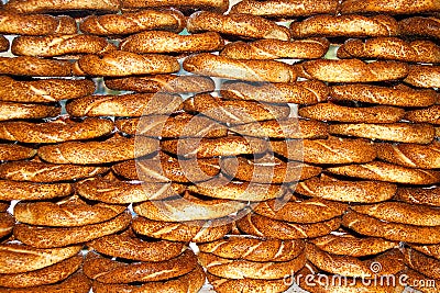 Turkish bagels - simit Stock Photo