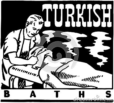 Turkish Baths Vector Illustration