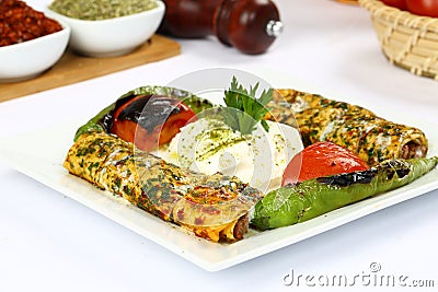 Turkish Beyti Kebap Stock Photo