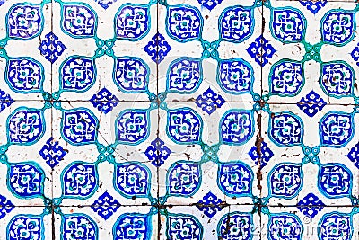 Turkish Blue Tile Stock Photo