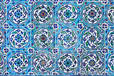 Turkish Blue Tile Stock Photo