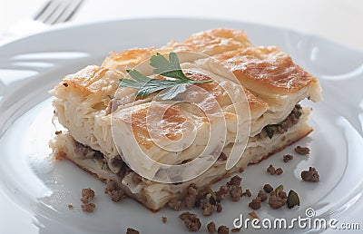 Turkish Borek - Su boregi Stock Photo