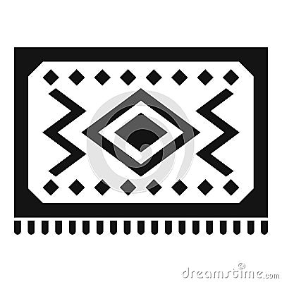 Turkish carpet icon, simple style Vector Illustration