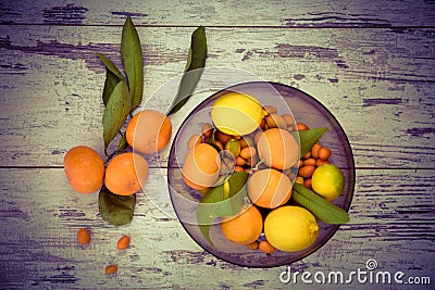 Turkish citrus fruits background Stock Photo