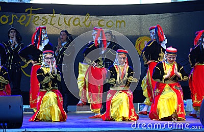 Turkish dance group performance Editorial Stock Photo