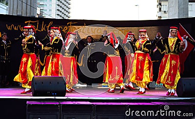 Turkish dance group performance Editorial Stock Photo