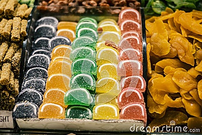 Turkish delight candies Stock Photo