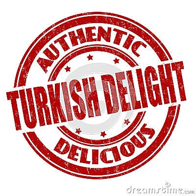Turkish delight sign or stamp Vector Illustration