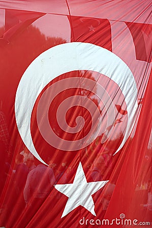 Turkish flag Stock Photo