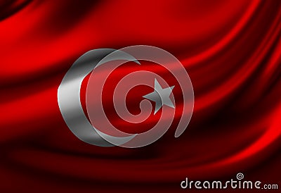 Turkish flag Stock Photo