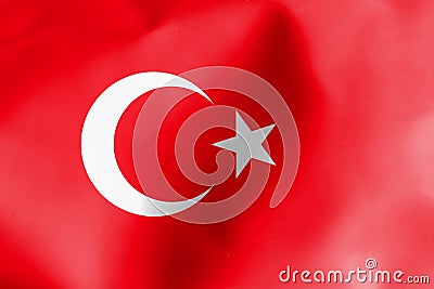 Turkish flag. Stock Photo