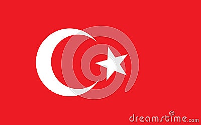 Turkish flag Vector Illustration