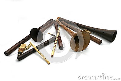Turkish Folk Music Instrument Mey, sipsi, zurna Stock Photo