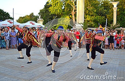 Turkish folklore dance Editorial Stock Photo
