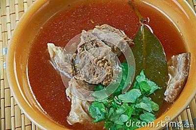 Turkish lamb soup Stock Photo