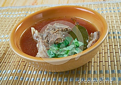 Turkish lamb soup Stock Photo