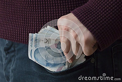 Turkish Lira, Turkish Money Turkish Turk ParasÄ± Stock Photo