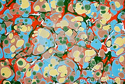 Turkish marbled paper artwork Stock Photo