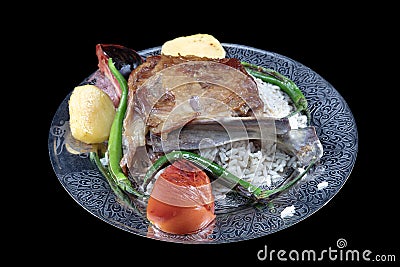 Turkish Meat Food Kebab Lamb Tandoori - Kuzu Tandir Kebap Stock Photo